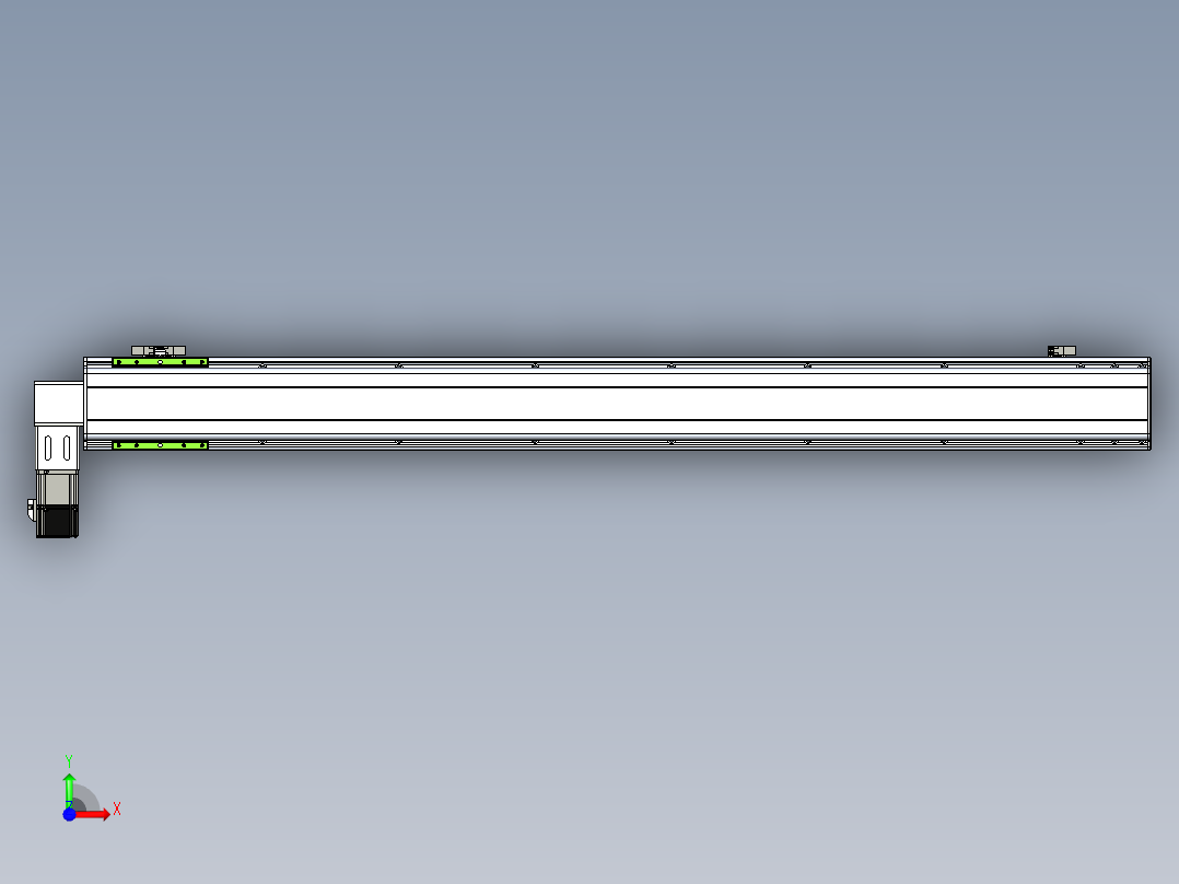 同步带滑台-半封闭B13-L90-S1300-L-P40-D3前视图