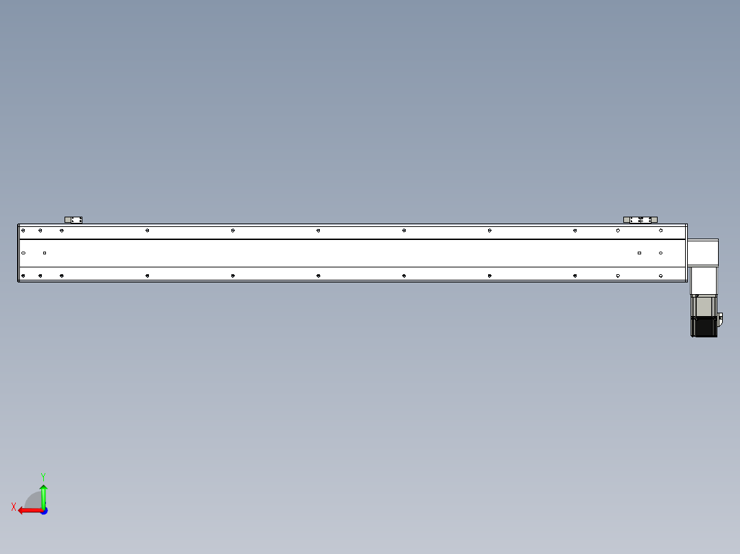 同步带滑台-半封闭B13-L90-S1300-L-P40-D3后视图