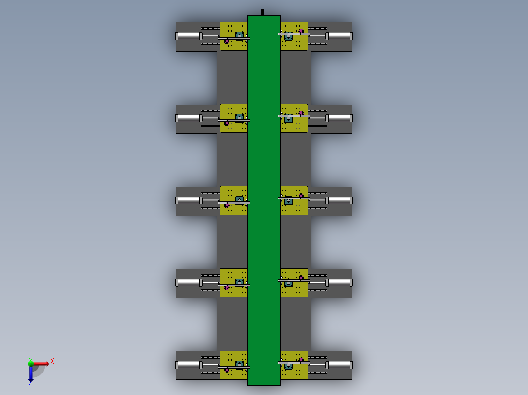 板材送进夹钳装置设计俯视图