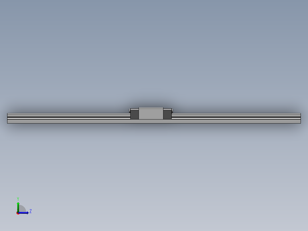 7mm直线滑轨455887左视图