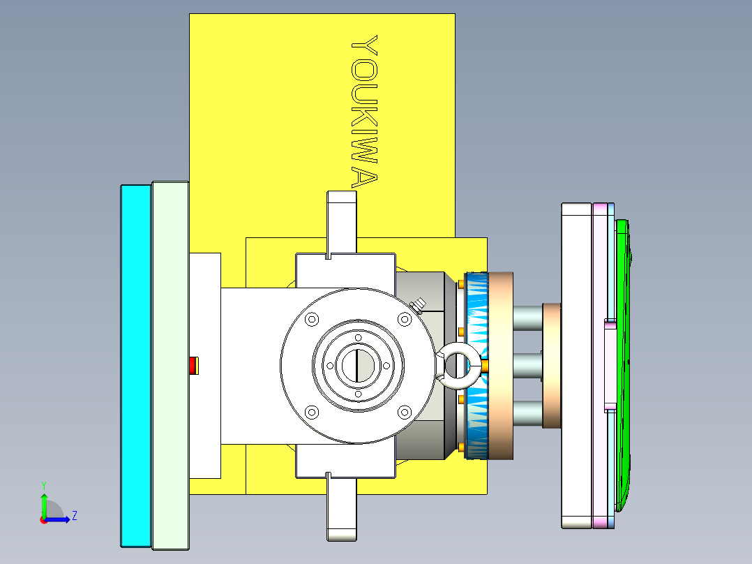 Aam00-D-笔记本CNC工装夹具三维模型CNC4-0822左视图
