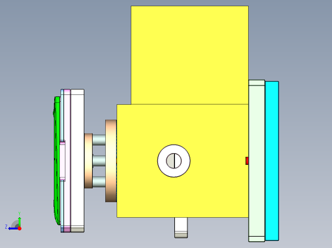 Aam00-D-笔记本CNC工装夹具三维模型CNC4-0822右视图