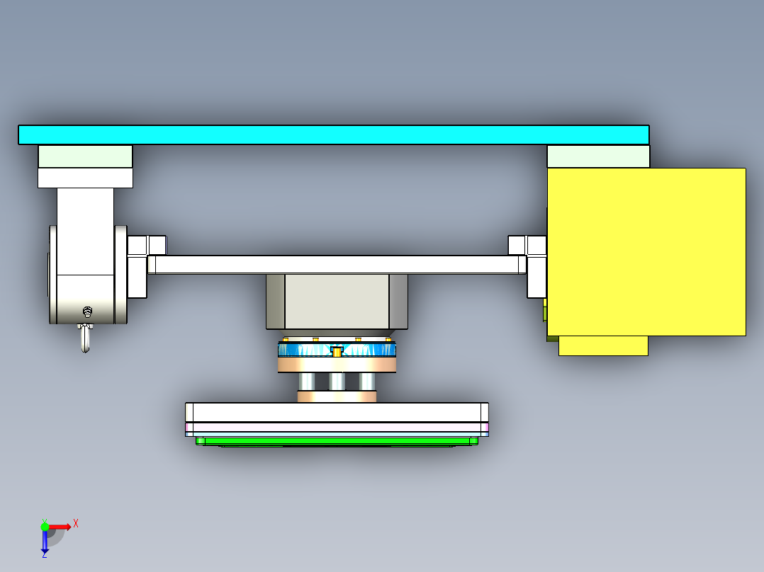 Aam00-D-笔记本CNC工装夹具三维模型CNC4-0822俯视图
