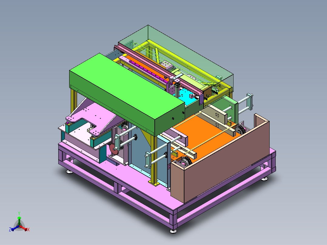 纸巾类包装机sw18可编辑正等轴测图