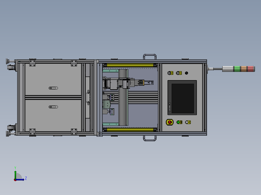 工件自动贴标机sw20左视图