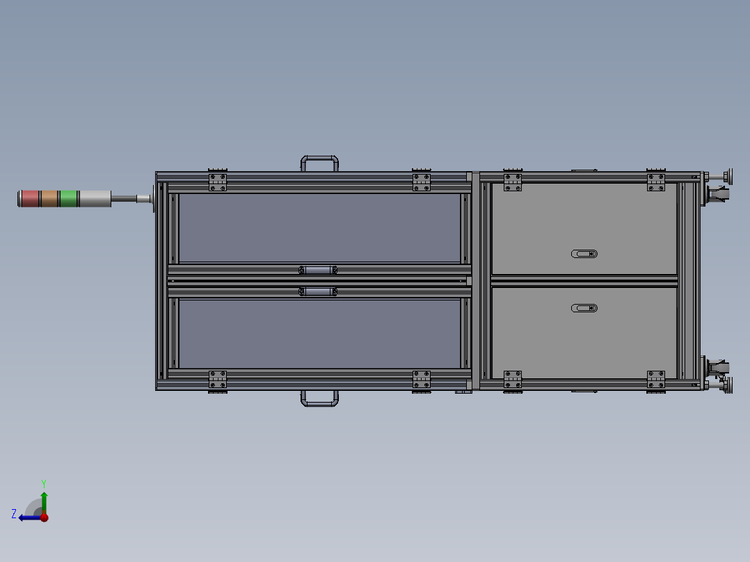 工件自动贴标机sw20右视图