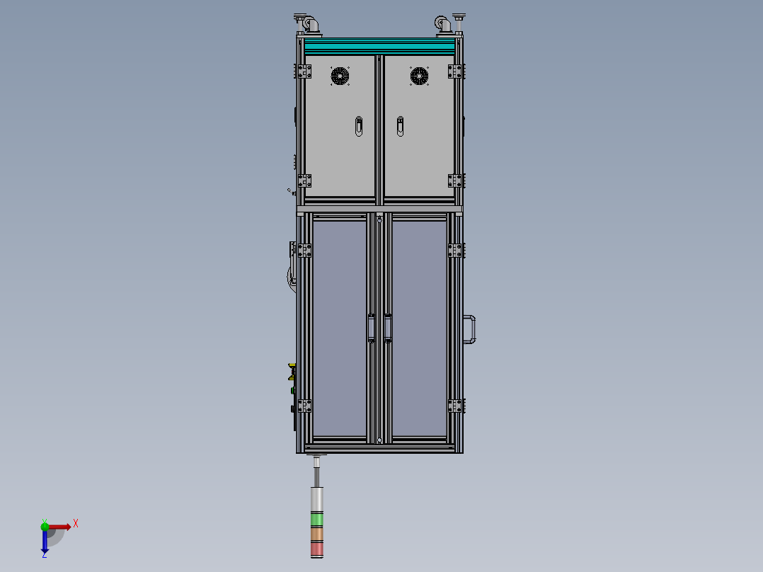工件自动贴标机sw20俯视图