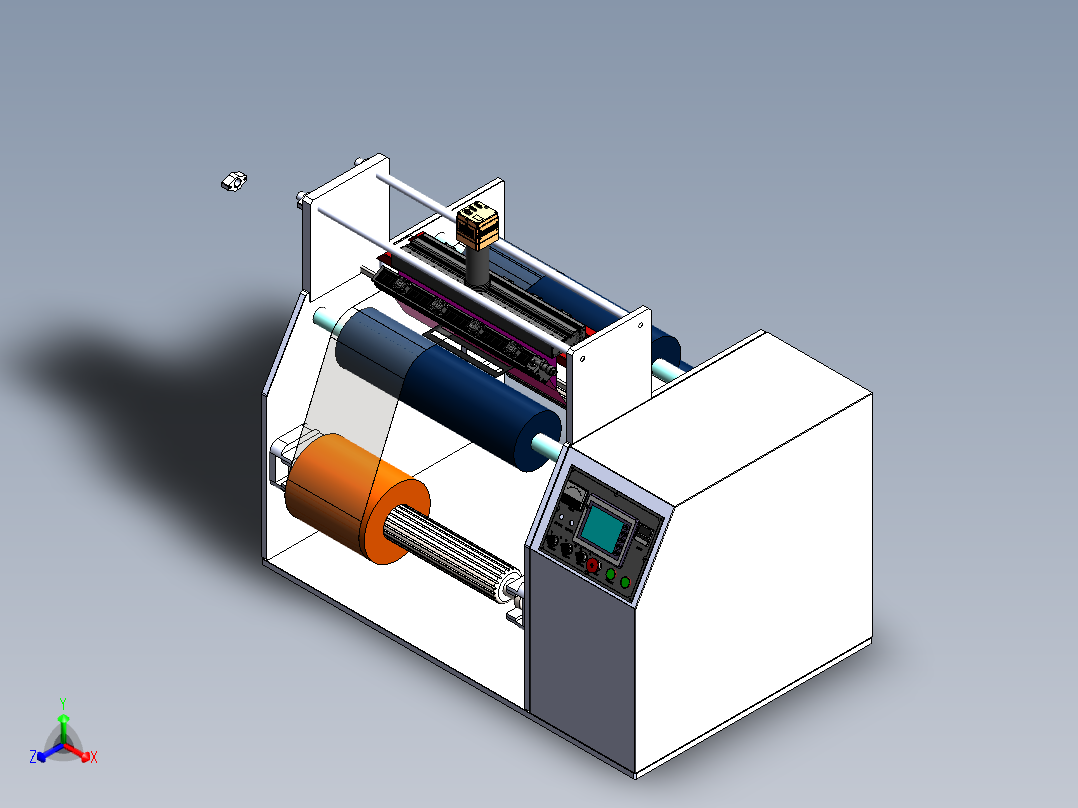 复卷薄膜检查机sw21可编辑正等轴测图