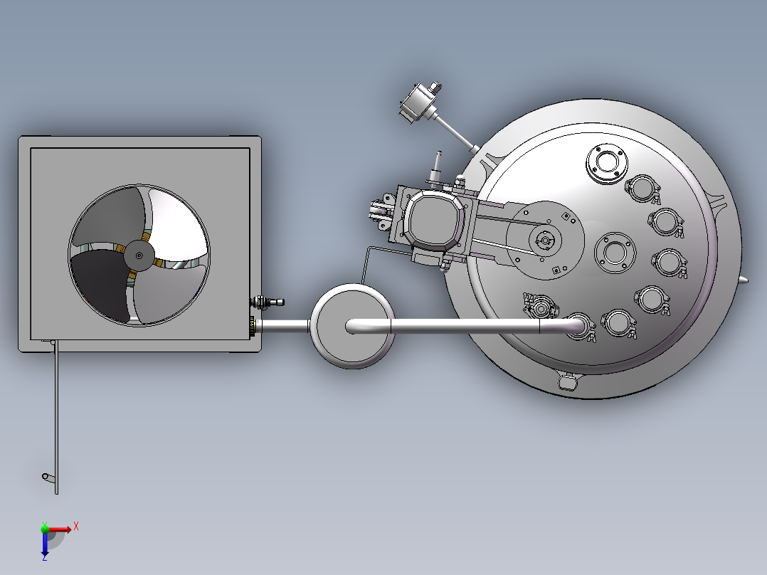 蒸馏设备sw18俯视图