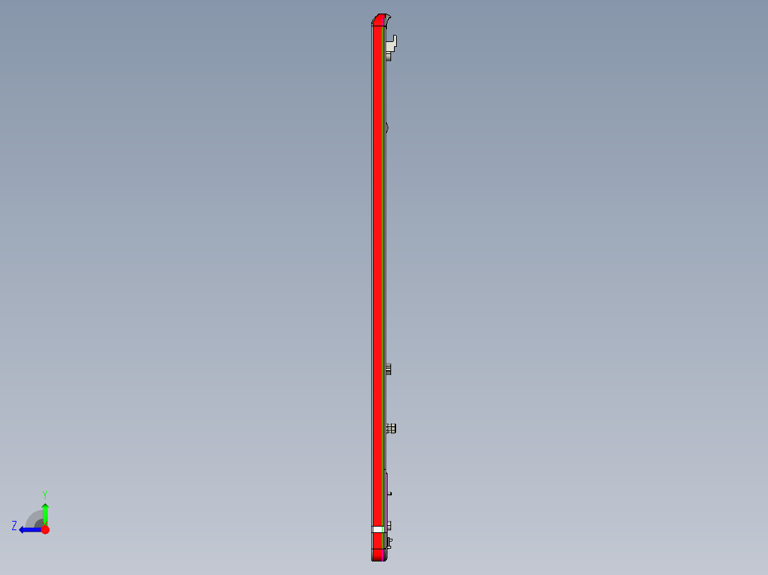 包胶金属电脑外壳铣外形程序模型右视图