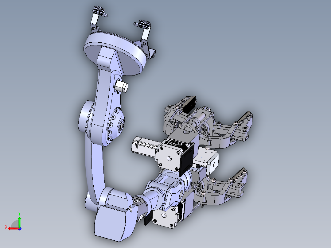 无人机手臂后视图