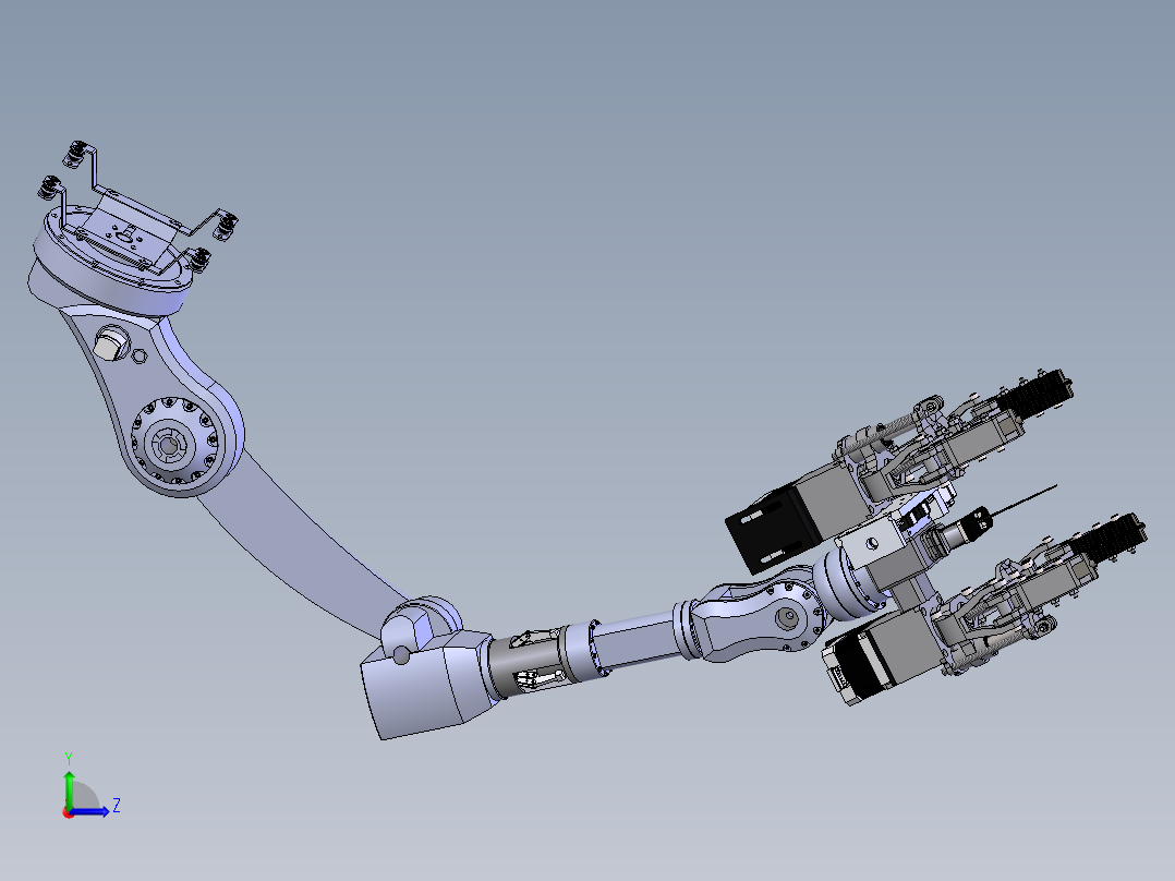 无人机手臂左视图