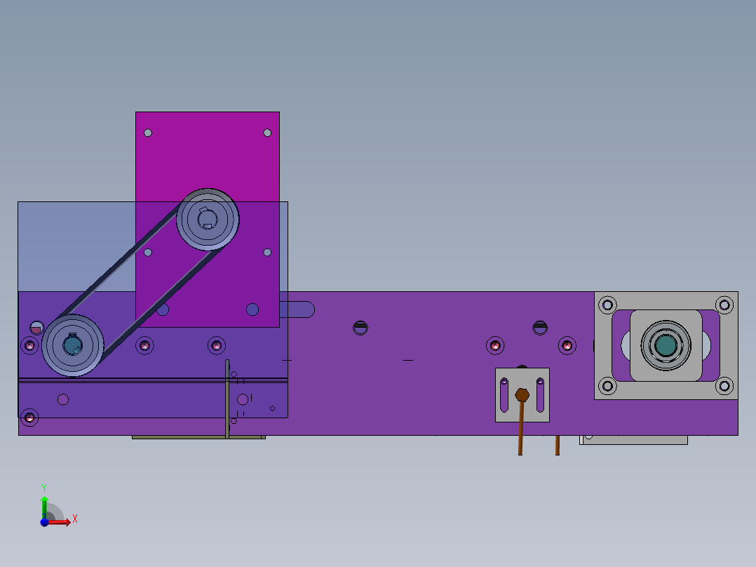 带料斗供料包装类输送带前视图