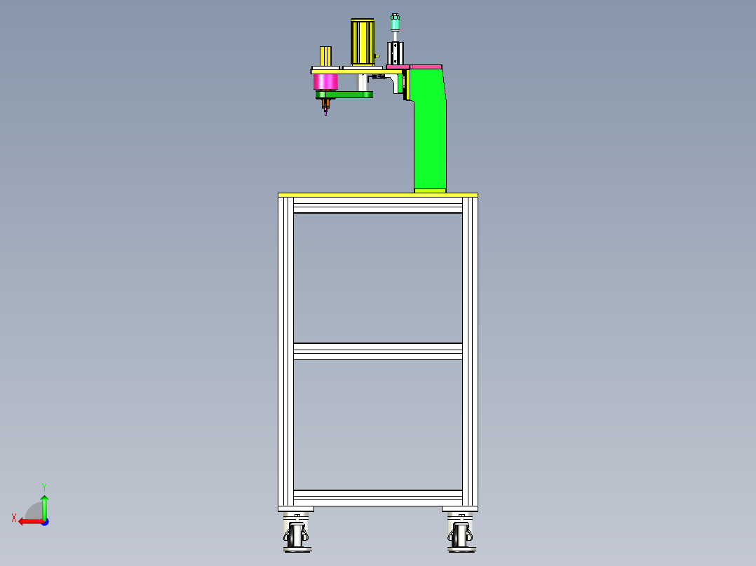 多工位气动打孔工装后视图