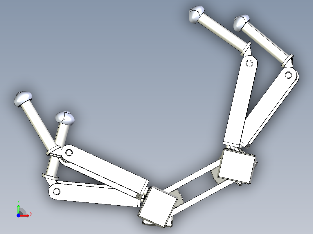 B3003748-机械蜘蛛四足机械臂前视图