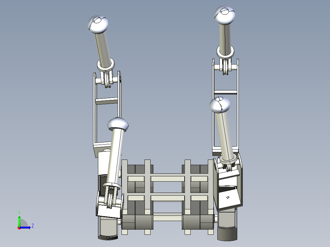 B3003748-机械蜘蛛四足机械臂左视图