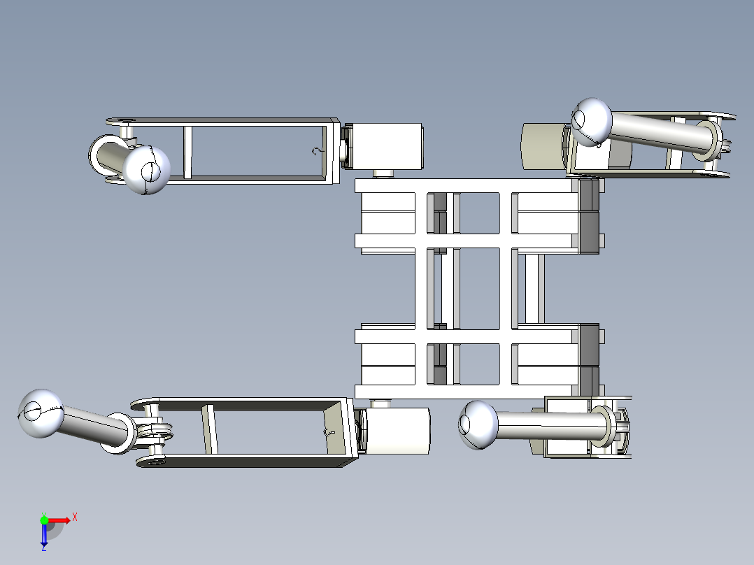 B3003748-机械蜘蛛四足机械臂俯视图