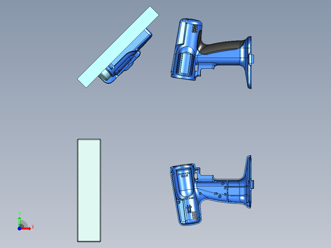 B2004069-充电钻手枪钻前视图