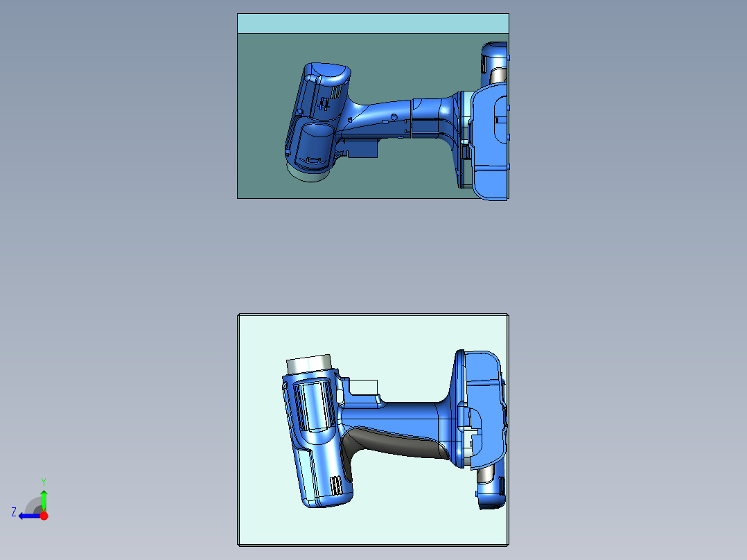 B2004069-充电钻手枪钻右视图