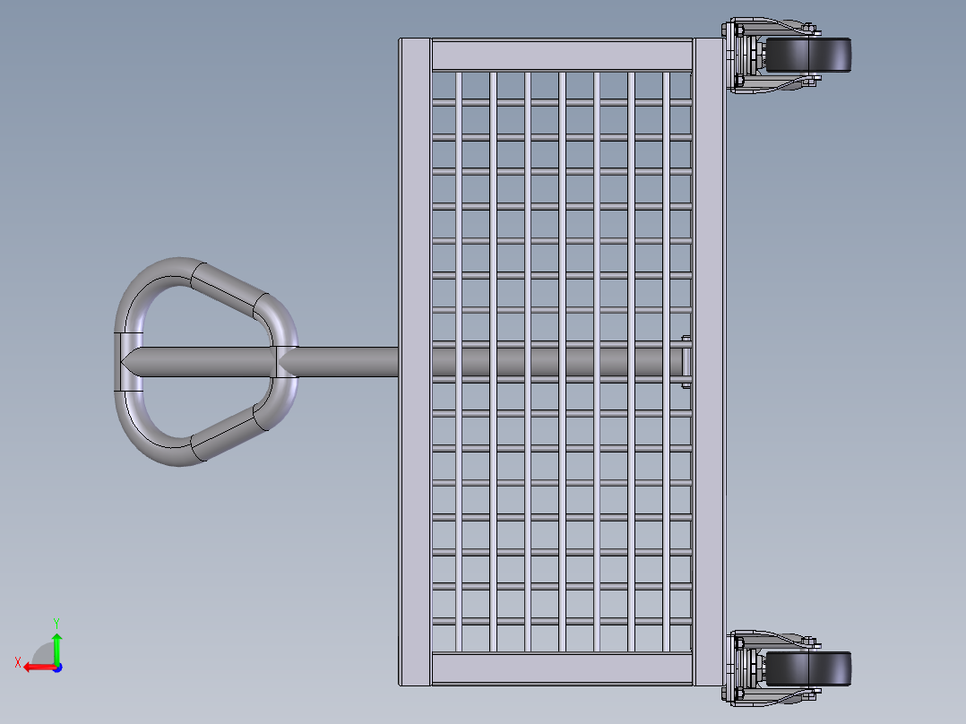 货架、周转网篮后视图