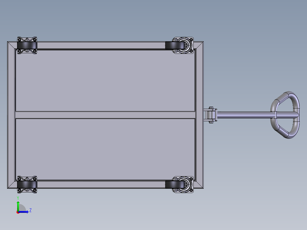 货架、周转网篮左视图