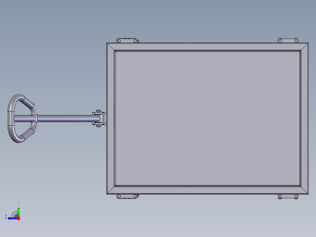 货架、周转网篮右视图