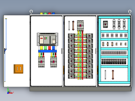 三柜组装直流接触器控制柜 55154前视缩略图
