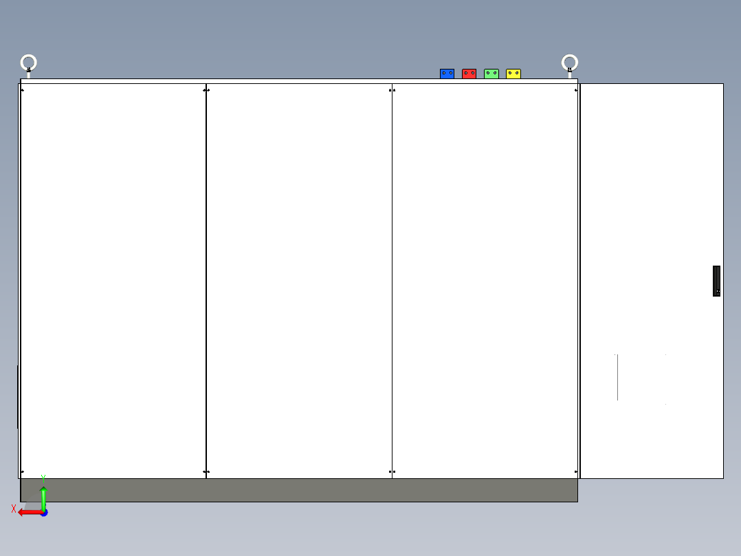 三柜组装直流接触器控制柜 55154后视图