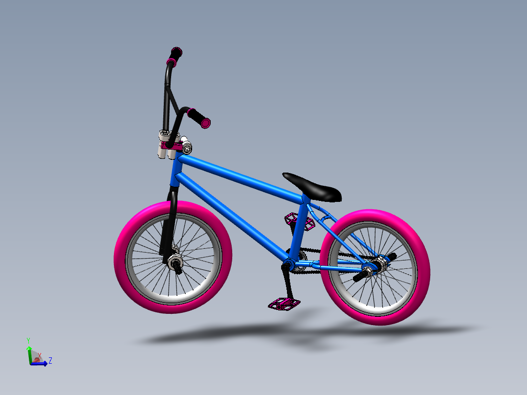 小型自行车模型3D图