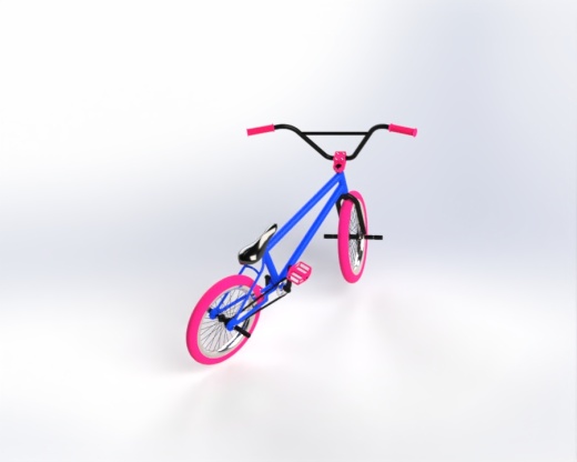 小型自行车模型3D图缩略图