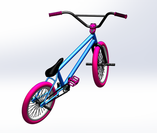 小型自行车模型3D图缩略图