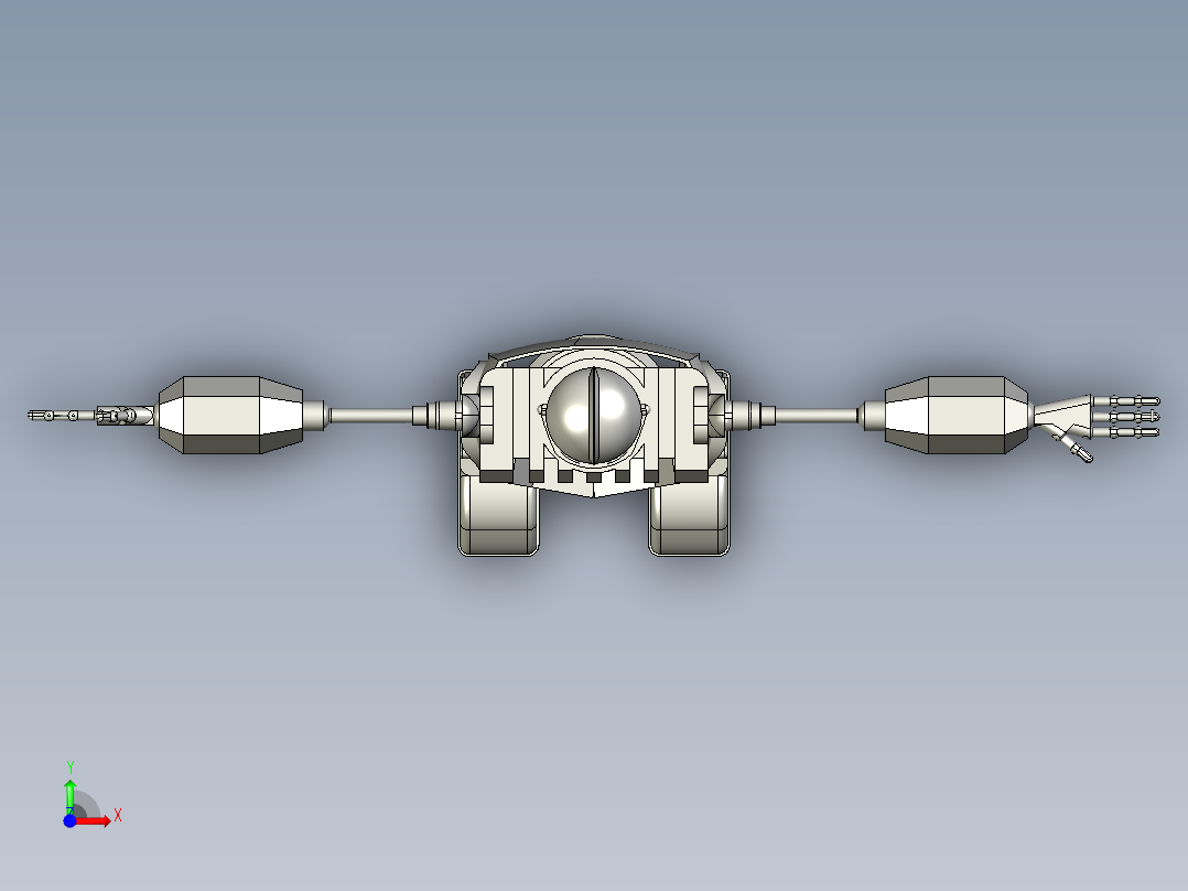 钢铁巨人比例模型前视图