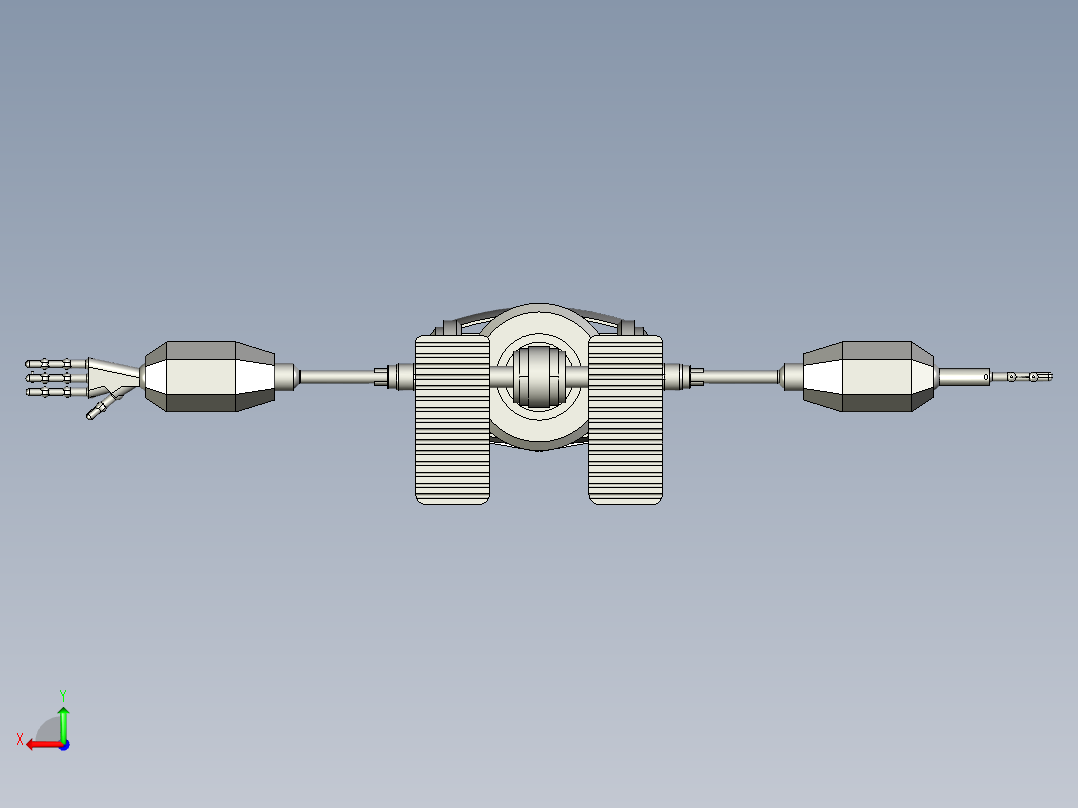 钢铁巨人比例模型后视图