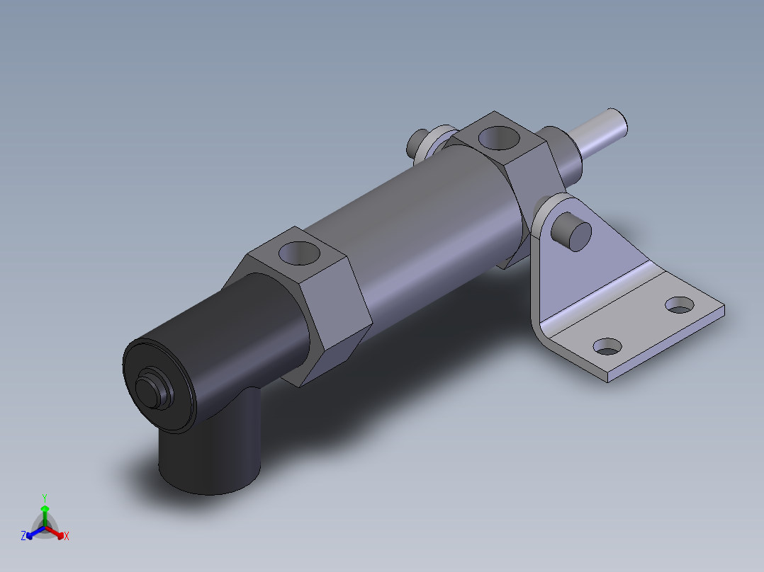 4款1-18“口径电磁阀操作，前耳轴安装，执行器气缸模型