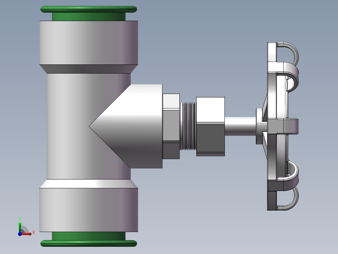PPR水管快速活接头前视图