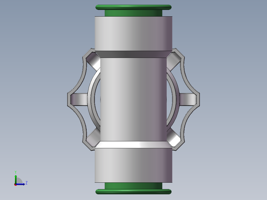 PPR水管快速活接头左视图