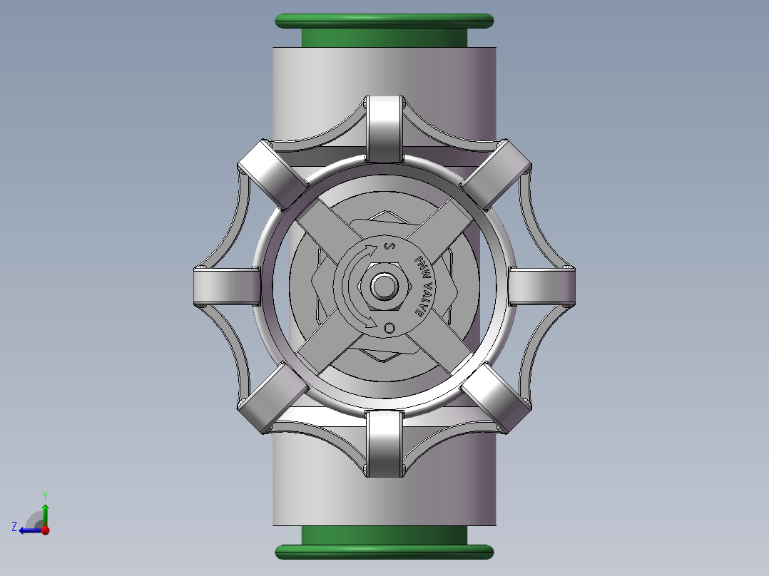 PPR水管快速活接头右视图
