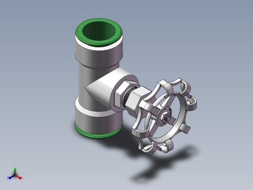 PPR水管快速活接头正等轴测缩略图