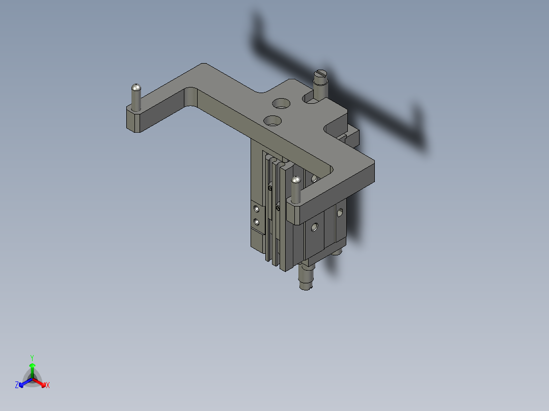 SAWH02-03100-(5)A0压杆组件正等轴测图