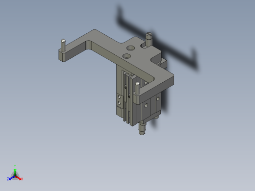 SAWH02-03100-(5)A0压杆组件正等轴测缩略图