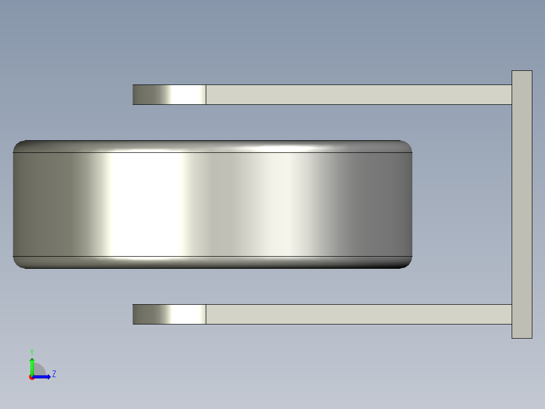 J03-04-100-662脚轮左视图