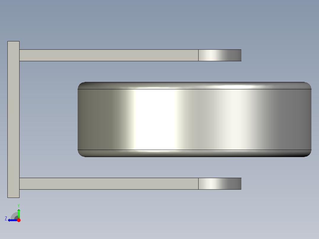 J03-04-100-662脚轮右视图