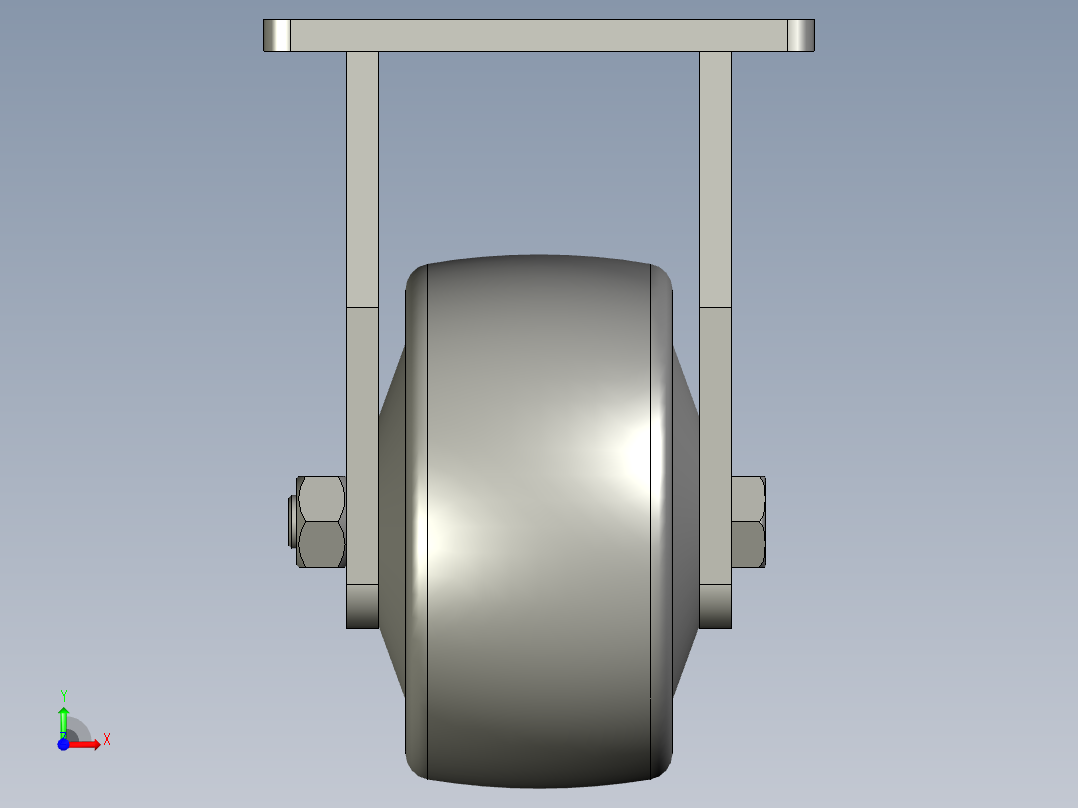 CEK01-D100-P脚轮前视图
