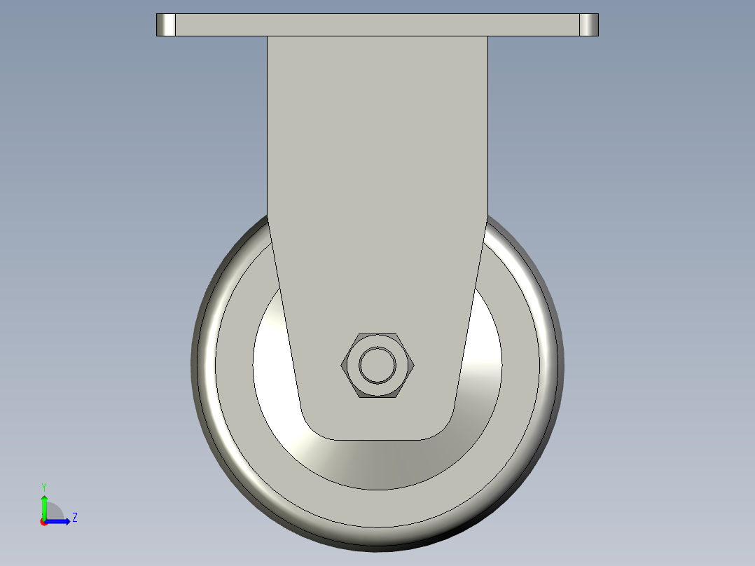 CEK01-D100-P脚轮左视图