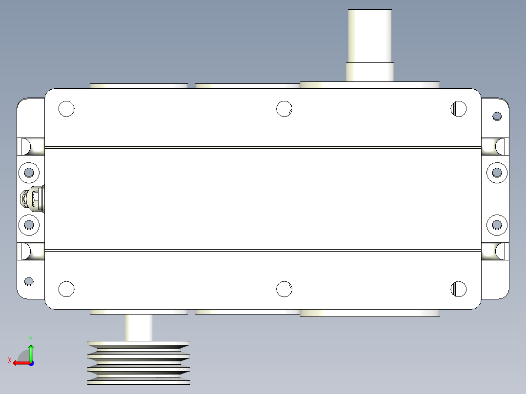 二级减速器含三维模型后视图