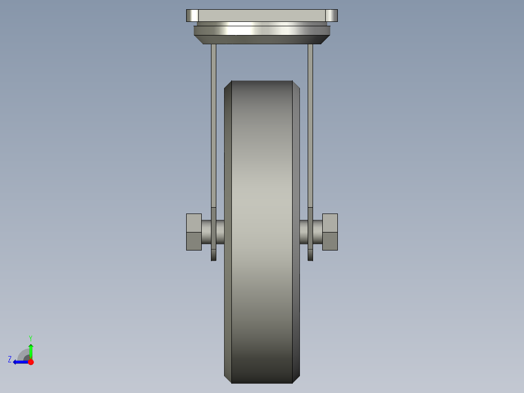 重载型(400500kg)万向型脚轮CAQ200-AB右视图