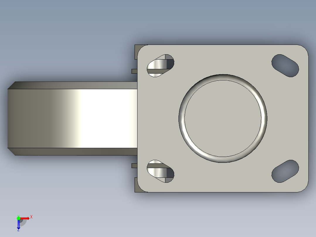 重载型(400500kg)万向型脚轮CAQ200-AB俯视图