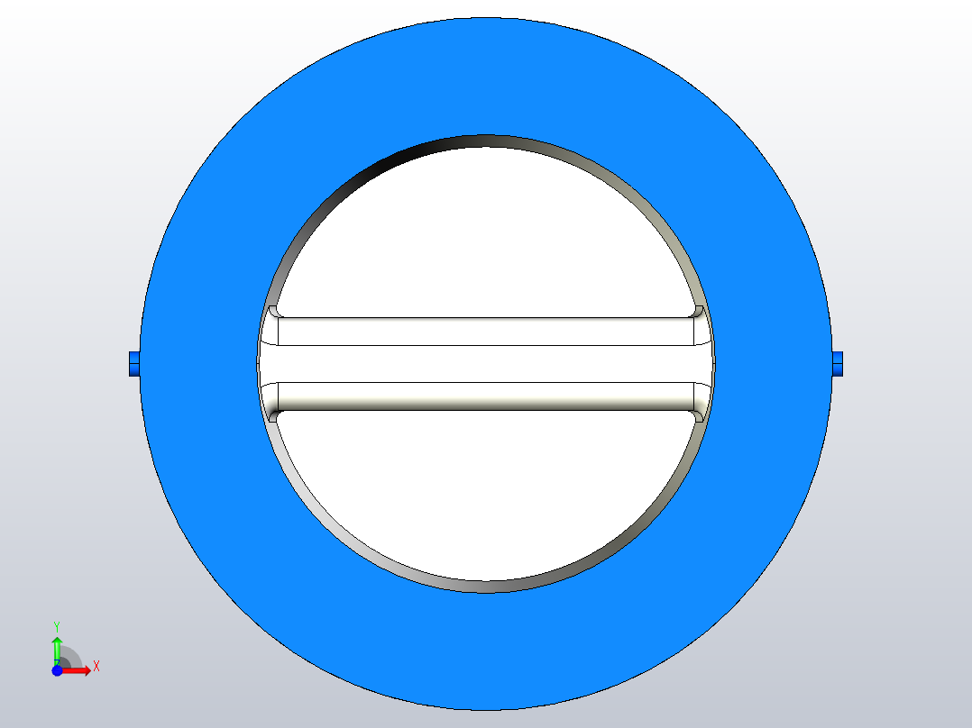 H76H╱Y╱F-PN1.0对夹双板止回阀[H76Y]125前视图