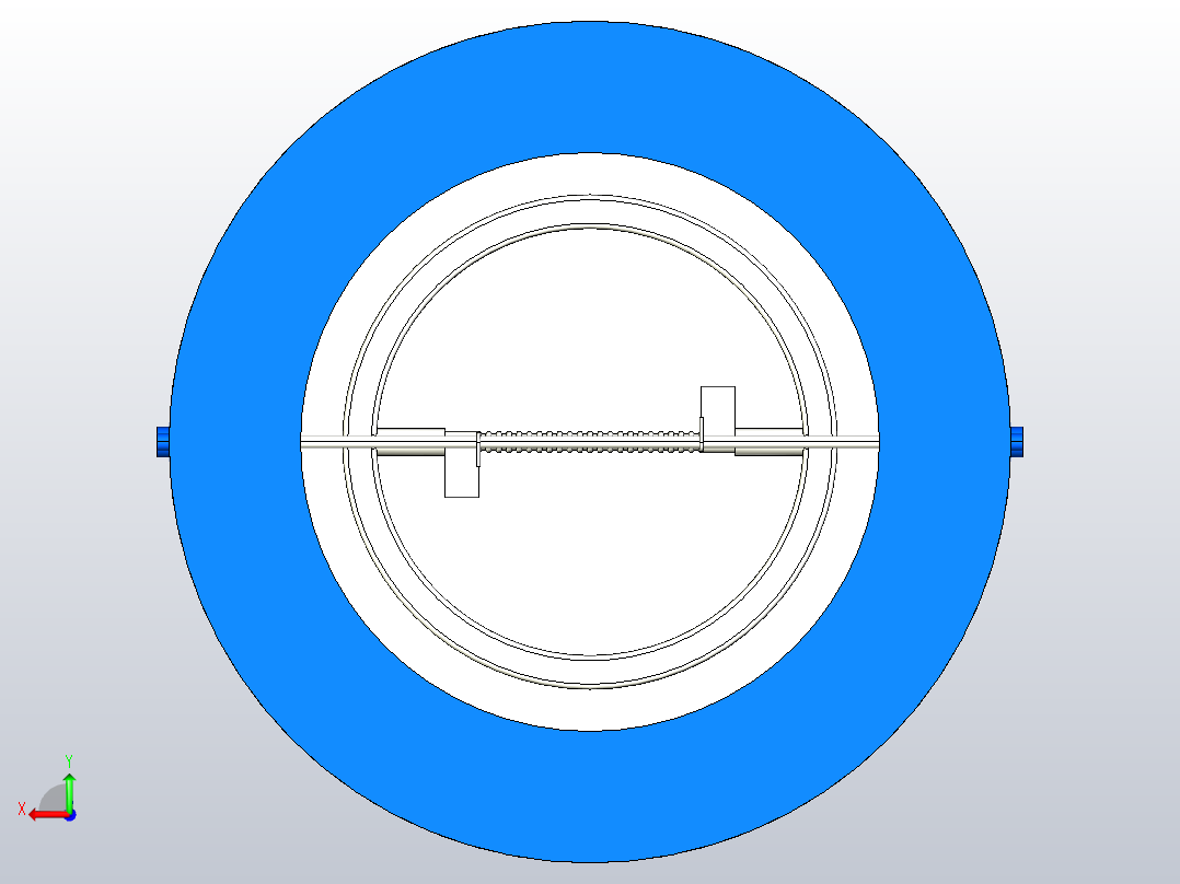 H76H╱Y╱F-PN1.0对夹双板止回阀[H76Y]125后视图