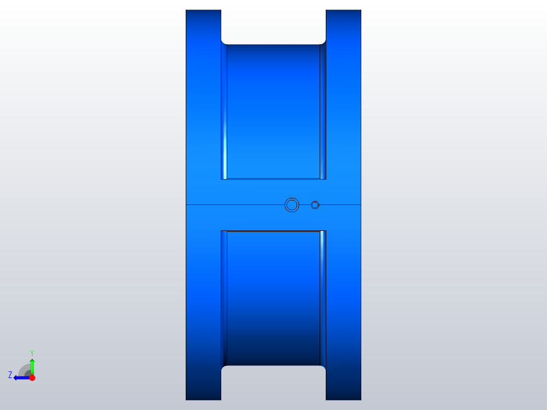 H76H╱Y╱F-PN1.0对夹双板止回阀[H76Y]125右视图